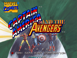 Captain America and The Avengers (UK Rev 1.4) Title Screen